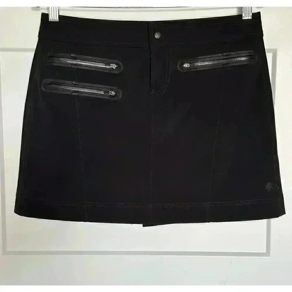 Athleta Black Scuba Mini Skirt Womens Size 4 - Picture 1 of 5